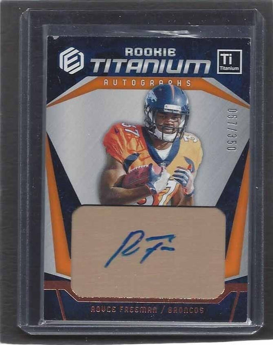 ROYCE FREEMAN 2018 PANINI ELEMENTS ROOKIE TITANIUM AUTO RC #D 57/350