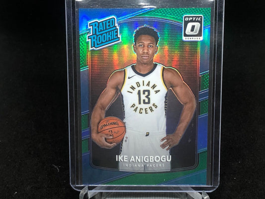 IKE ANIGBOGU 2017-18 PANINI DONRUSS OPTIC GREEN HOLO PRIZM RC #D 4/5