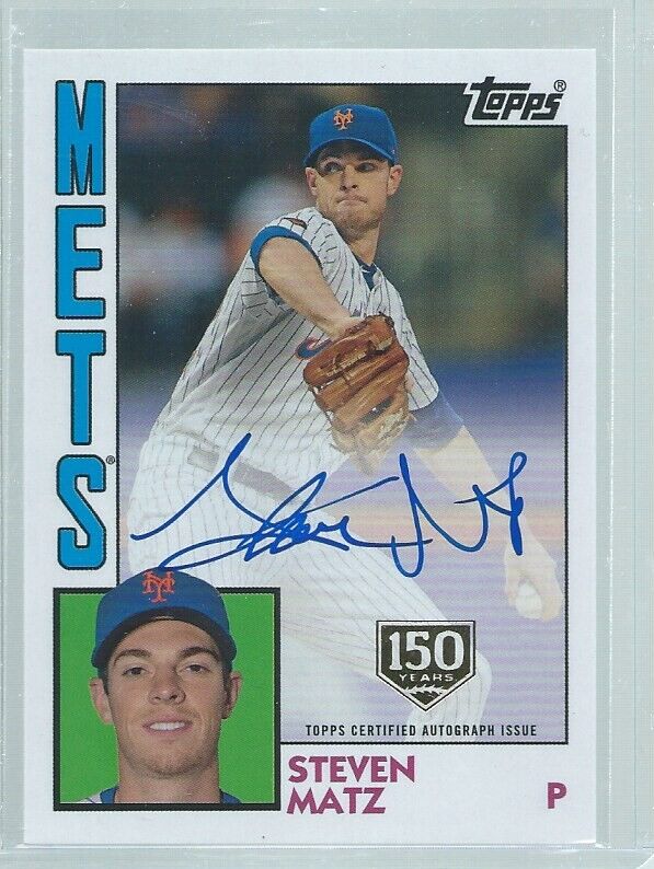 STEVEN MATZ 2019 TOPPS 150 YEARS 1984 STYLE ON CARD AUTO #D 127/150