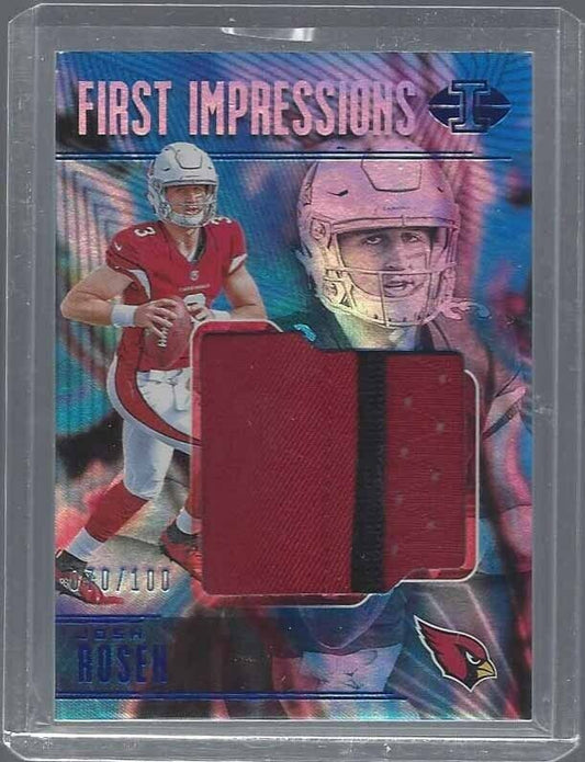 JOSH ROSEN 2018 ILLUSIONS FIRST IMPRESSIONS JUMBO ROOKIE PATCH RC #D 70/100