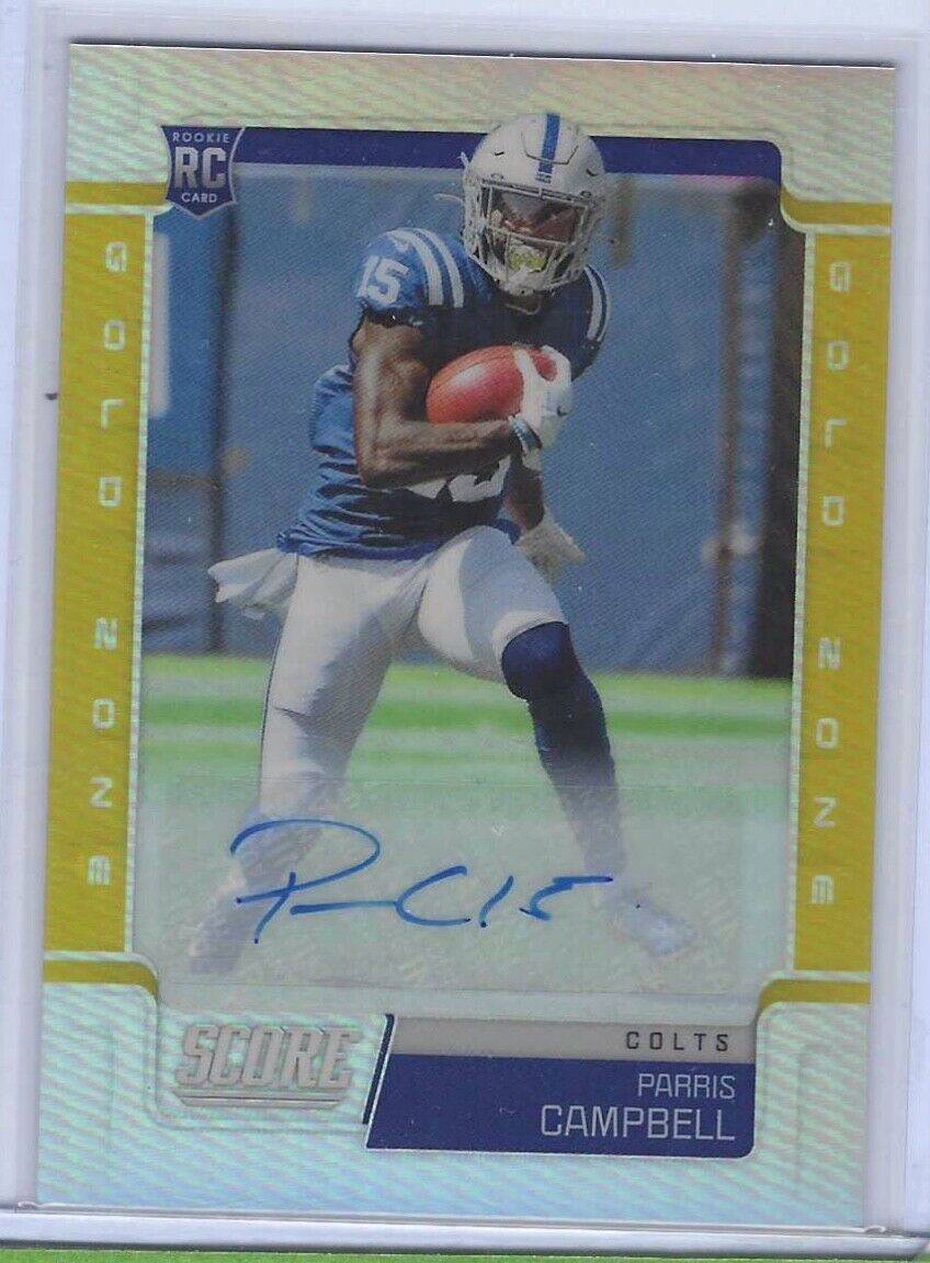 PARRIS CAMPBELL 2019 CHRONICLES SCORE GOLD PRIZM ROOKIE AUTO RC #D