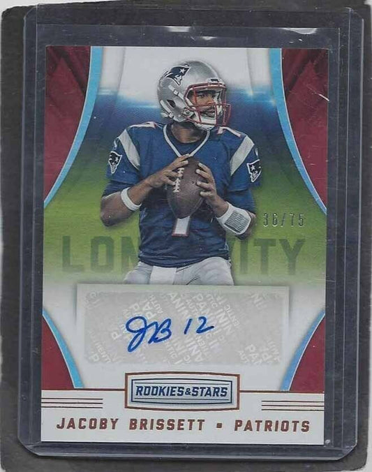 JACOBY BRISSETT 2016 ROOKIES & STARS LONGEVITY ROOKIE AUTO RC #D 36/75