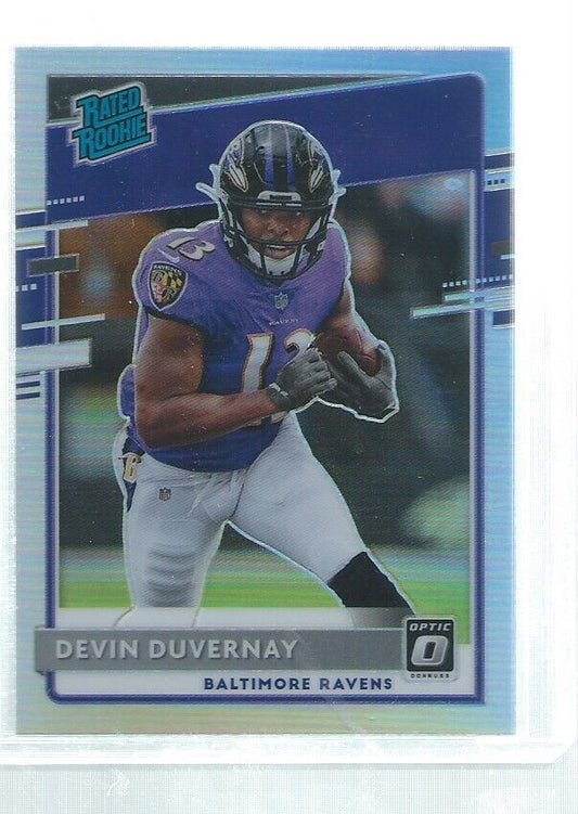 DEVIN DUVERNAY 2020 DONRUSS OPTIC PREVIEW RATED ROOKIE SILVER HOLO RC