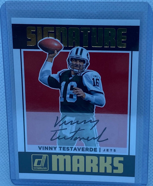 VINNY TESTAVERDE 2018 PANINI DONRUSS SIGNATURE MARKS AUTO #SM-VT