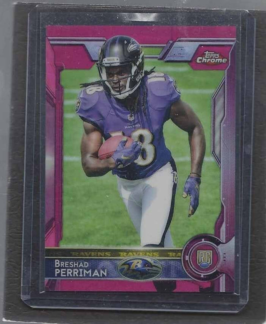 BRESHAD PERRIMAN 2015 TOPPS CHROME PINK REFRACTOR ROOKIE RC #D 152/399