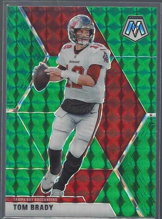 TOM BRADY 2020 PANINI MOSAIC GREEN PRIZM #135