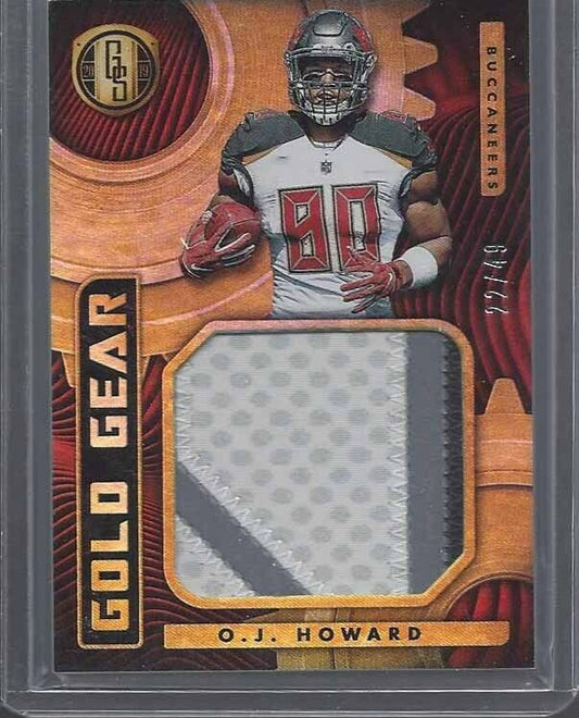O.J. HOWARD 2019 GOLD STANDARD GOLD GEAR JUMBO 3 COLOR PATCH #D 22/49