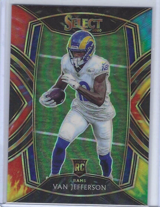 VAN JEFFERSON 2020 PANINI SELECT TIE DYE PRIZM CLUB LEVEL RC #D /25
