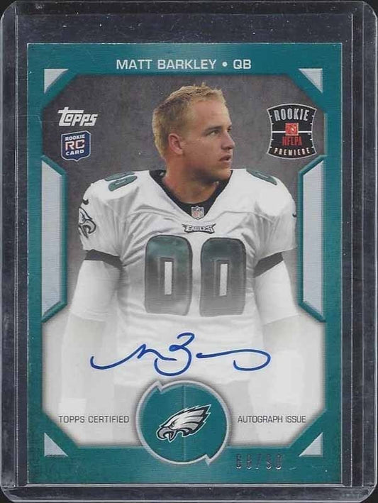 MATT BARKLEY 2013 TOPPS ROOKIE PREMIERE PHOTO SHOOT ON CARD AUTO RC #D 88/90