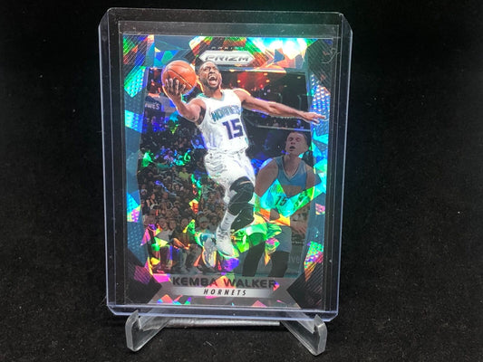KEMBA WALKER 2017-18 PANINI PRIZM BLUE CRACKED ICE PRIZMS #D /99