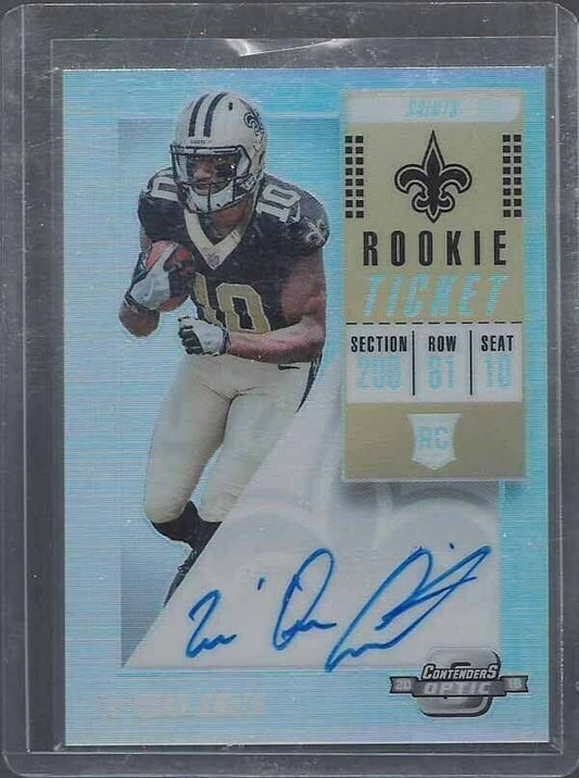 TRE'QUAN SMITH 2018 CONTENDERS OPTIC ROOKIE TICKET SILVER HOLO ON CARD AUTO RC
