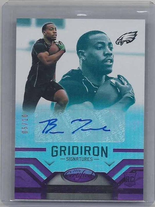 BYRON MARSHALL 2016 CERTIFIED GRIDIRON SIGNATURES PURPLE ROOKIE AUTO RC #D 5/10