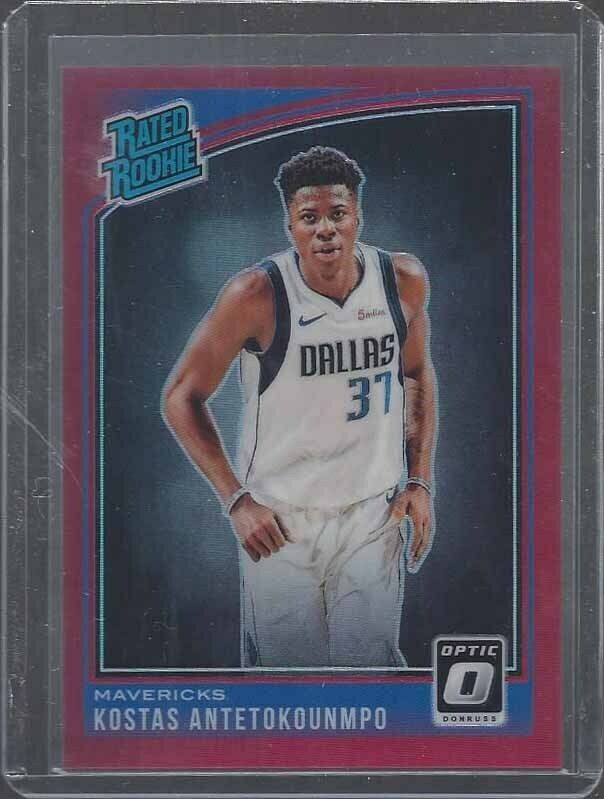 KOSTAS ANTETOKOUNMPO 2018-19 DONRUSS OPTIC RED HOLO RATED ROOKIE RC #D 27/99