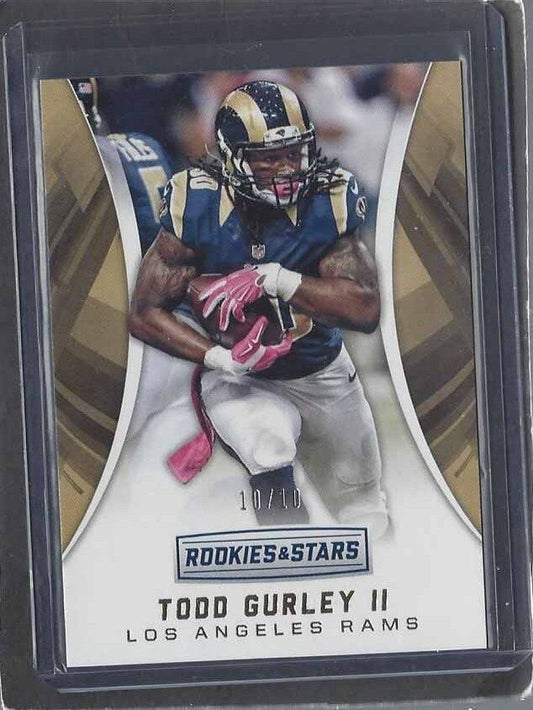 TODD GURLEY 2016 ROOKIES & STARS GOLD #D 10/10