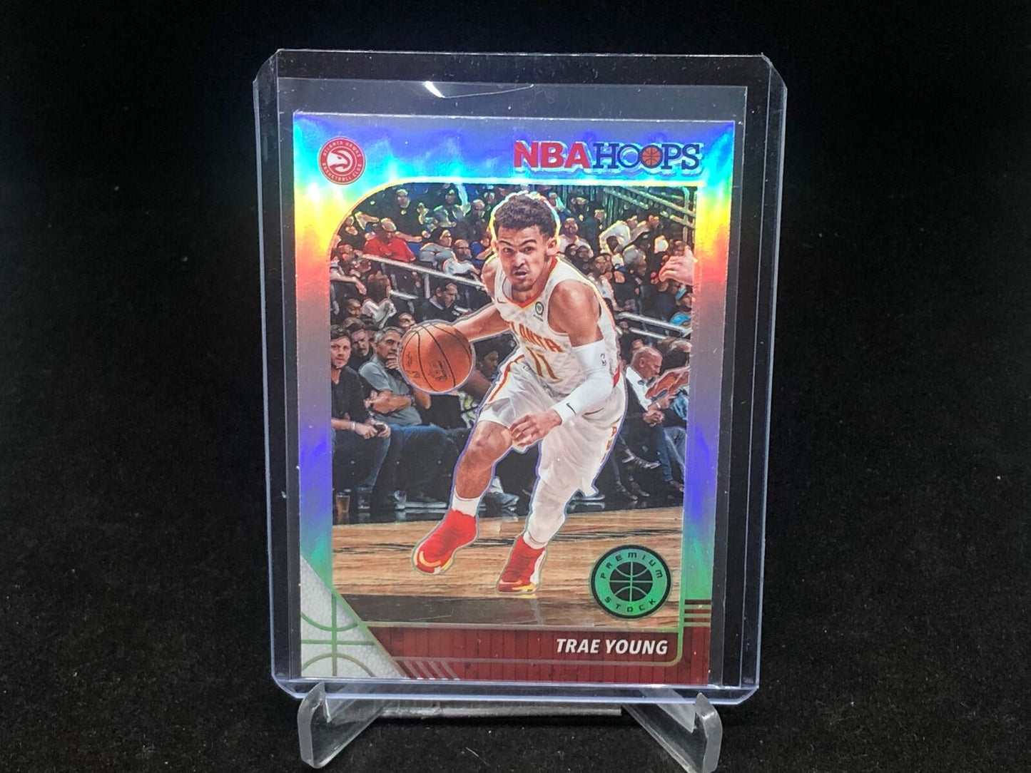 TRAE YOUNG 2019-20 PANINI HOOP PREMIUM STOCK SILVER PRIZM # 1