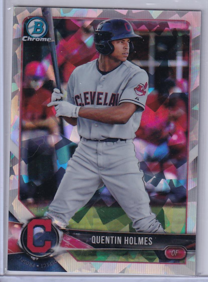QUENTIN HOLMES 2018 BOWMAN CHROME PROSPECT SILVER SAPPHIRE ATOMIC REFRACTOR #88