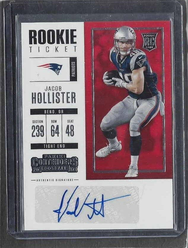 JACOB HOLLISTER 2017 CONTENDERS ROOKIE TICKET PATRIOTS AUTO RC #239