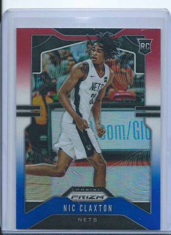 NIC CLAXTON 2019-20 PANINI PRIZM RED WHITE BLUE PRIZMS RC #292