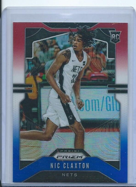 NIC CLAXTON 2019-20 PANINI PRIZM RED WHITE BLUE PRIZMS RC #292