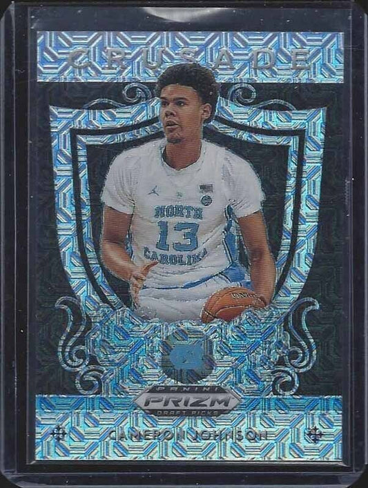 CAMERON JOHNSON 2019 PANINI PRIZM CRUSADE MOJO PRIZMS ROOKIE RC #D 28/49