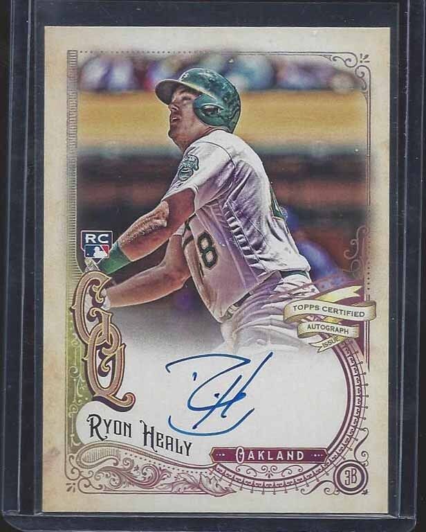 RYON HEALY 2017 TOPPS GYPSY QUEEN A'S ON CARD ROOKIE AUTO RC