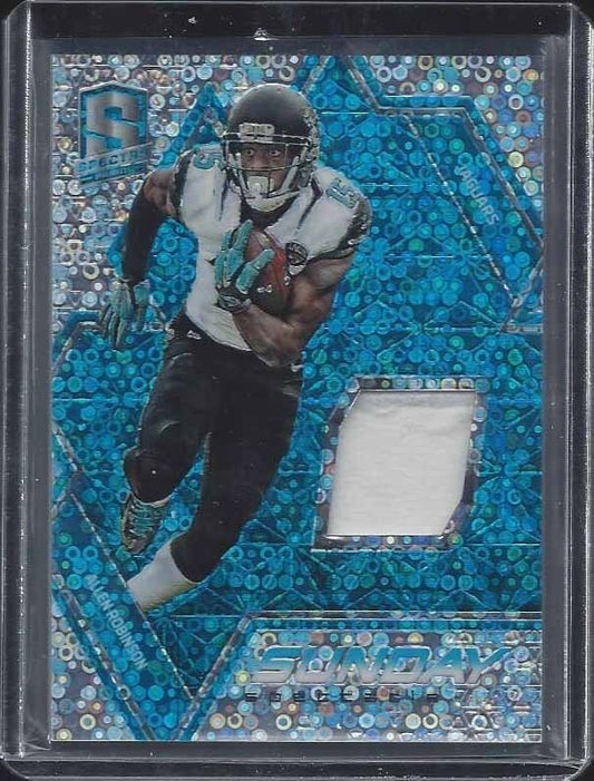 ALLEN ROBINSON 2016 PANINI SPECTRA NEON BLUE PRIZM SUNDAY SPECTACLE JERSEY /99