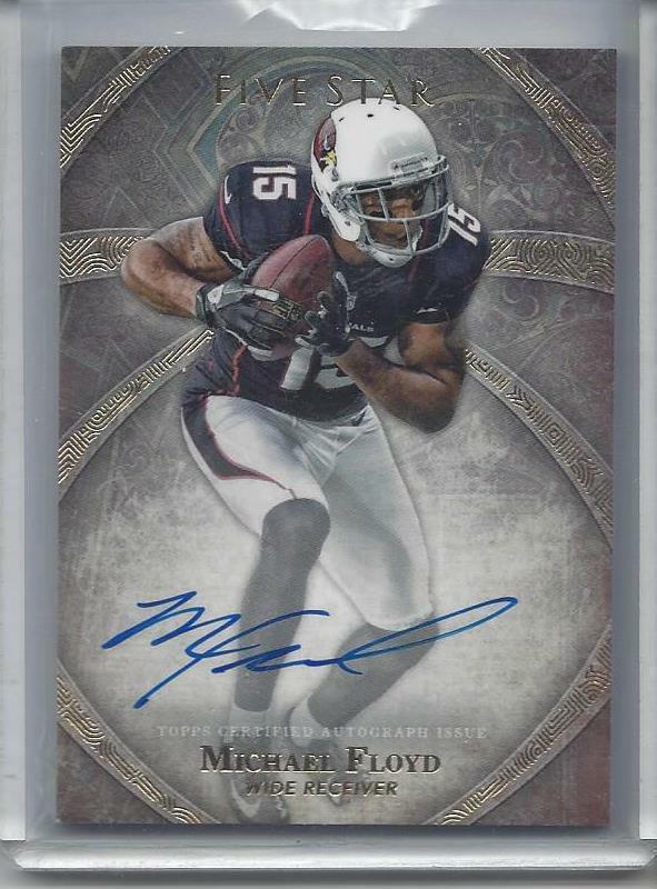 MICHAEL FLOYD 2014 TOPPS 5 FIVE STAR CARDINALS ON CARD AUTO