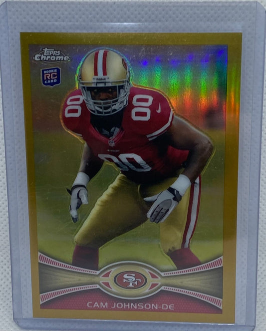 CAM JOHNSON 2012 TOPPS CHROME GOLD REFRACTOR RC #D 18/50