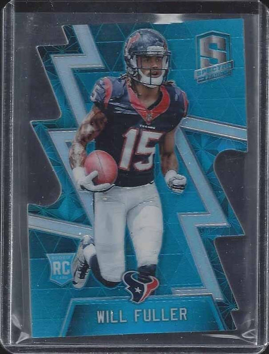 WILL FULLER 2016 PANINI SPECTRA NEON BLUE PRIZM DIE CUT ROOKIE RC #D 14/35