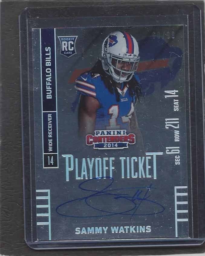 SAMMY WATKINS 2014 PANINI CONTENDERS PLAYOFF TICKET BILLS AUTO RC #D 60/99
