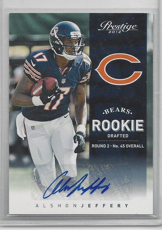 ALSHON JEFFERY 2012 PRESTIGE CHICAGO BEARS ROOKIE AUTO RC #D 5/299