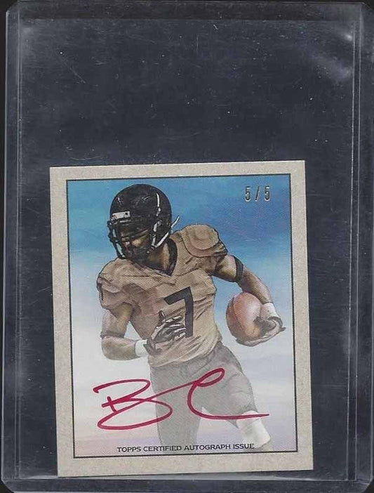 BRANDIN COOKS 2014 BOWMAN MINI RED INK ON CARD ROOKIE AUTO RC #D 5/5
