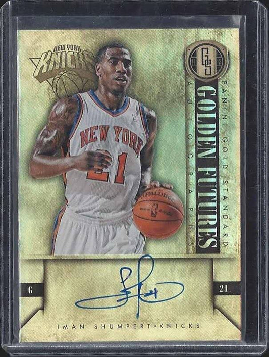 IMAN SHUMPERT 2011-12 GOLD STANDARD GOLDEN FUTURES ON CARD ROOKIE AUTO RC