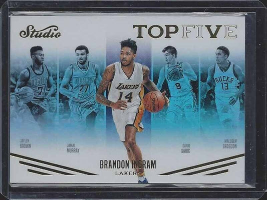 BRANDON INGRAM 2016-17 PANINI STUDIO TOP FIVE CASE HIT ROOKIE RC SP #3
