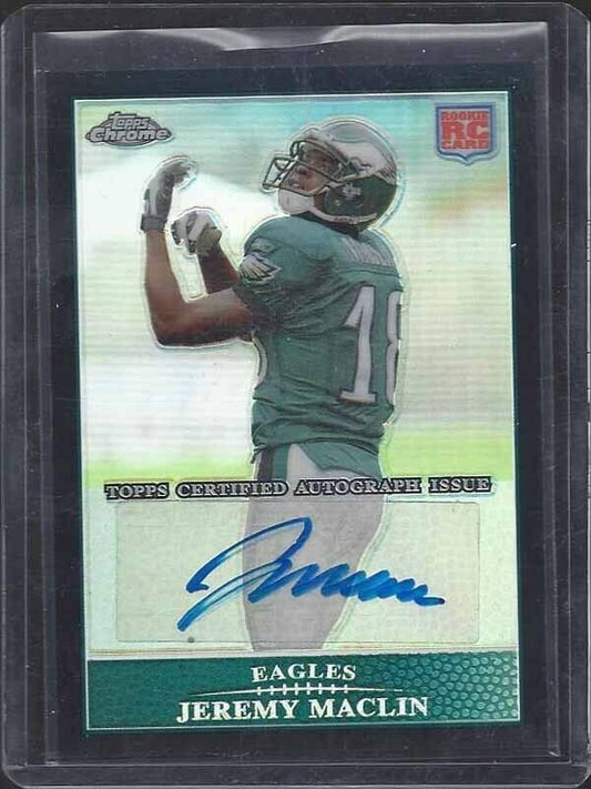 JEREMY MACLIN 2009 TOPPS CHROME BLACK REFRACTOR ROOKIE AUTO RC #D 10/25