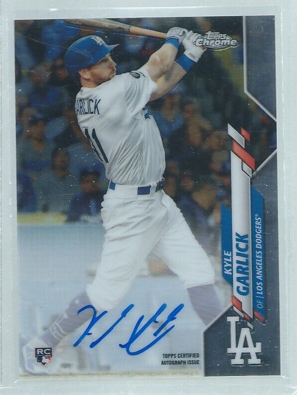 KYLE GARLICK 2020 TOPPS CHROME ON CARD AUTO ROOKIE RC