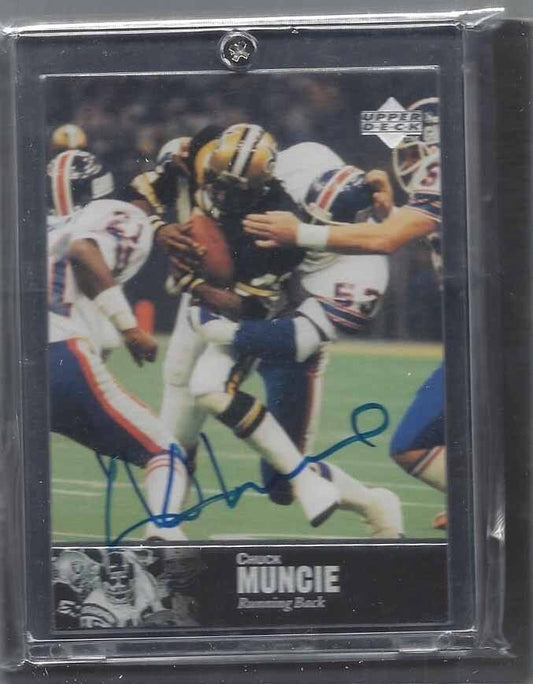 CHUCK MUNCIE 1997 UPPER DECK UD LEGENDS ON CARD AUTO #149