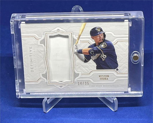 KESTON HIURA 2020 TOPPS DEFINITIVE COLLECTION HELMET PATCH #D 14/35