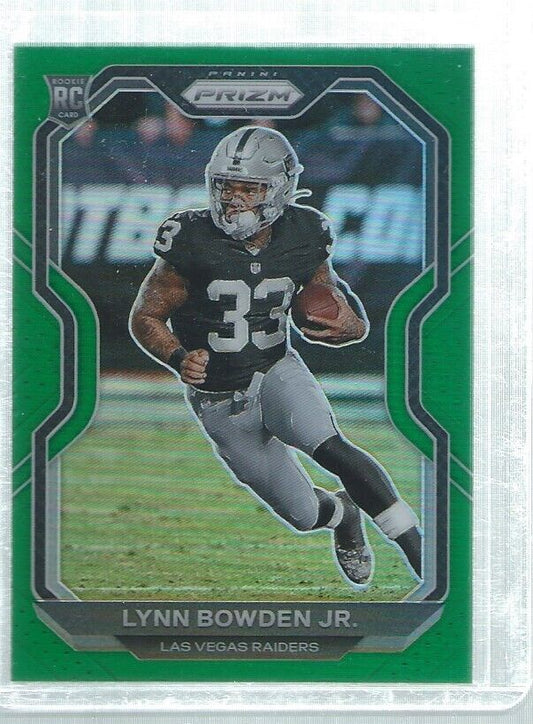 LYNN BOWDEN JR 2020 PANINI PRIZM GREEN PRIZMS ROOKIE RC #374