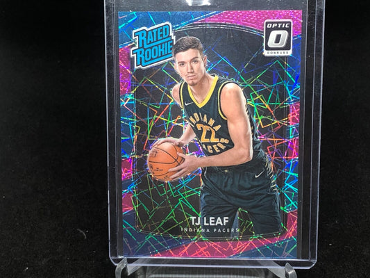 TJ LEAF 2017-18 PANINI DONRUSS OPTIC PINK VELOCITY PRIZM RC #D 61/79