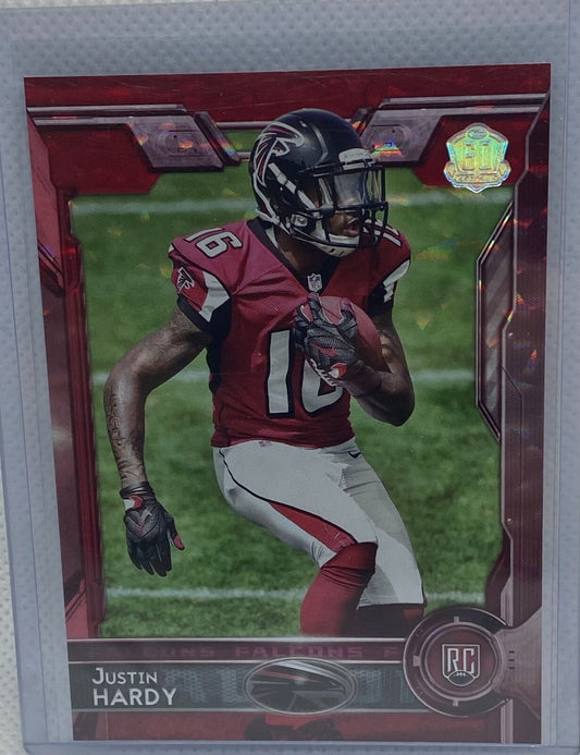 JUSTIN HARDY 2015 TOPPS RED FOIL 60TH ANNIVERSARY RC #D 5/60