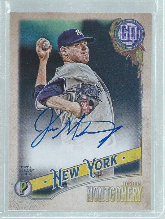 JORDAN MONTGOMERY 2018 TOPPS GYPSY QUEEN ON CARD AUTO