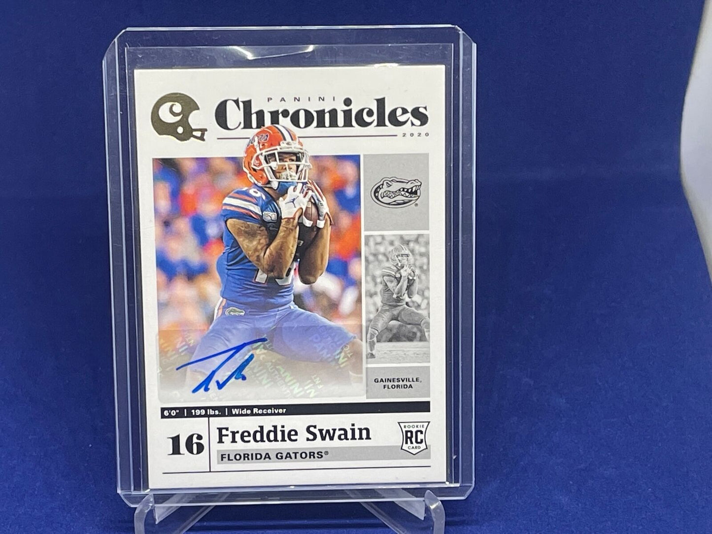 FREDDIE SWAIN 2020 PANINI CHRONICLE DRAFT PICKS AUTOGRAPH AUTO ROOKIE RC # 21