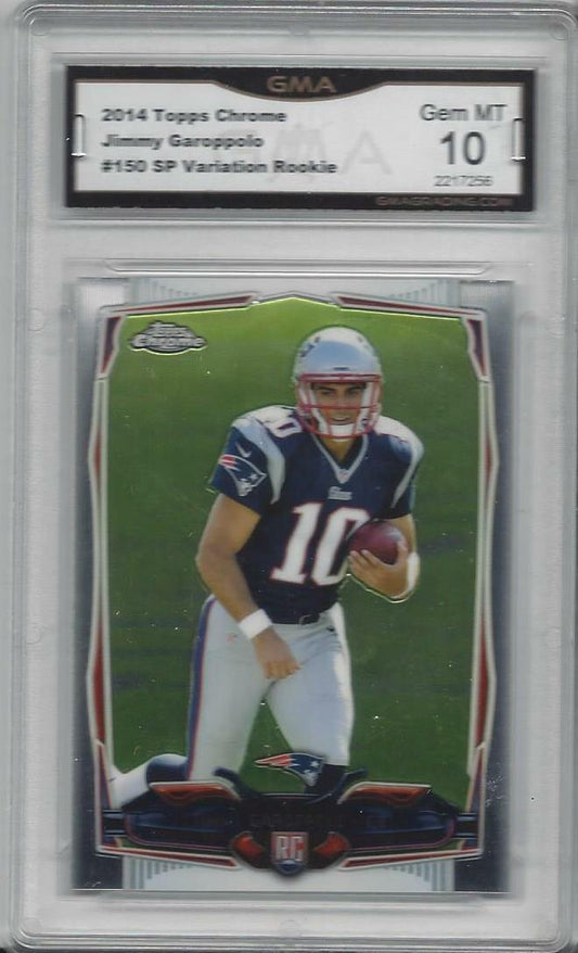 JIMMY GAROPPOLO 2014 TOPPS CHROME SP PHOTO VARIATION SHORT PRINT RC GMA 10 GEM