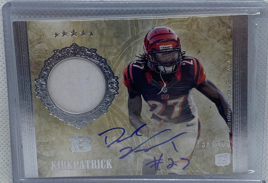 DRE KIRKPATRICK 2012 TOPPS FIVE STAR RPA PATCH ON CARD AUTO RC #D 238/300