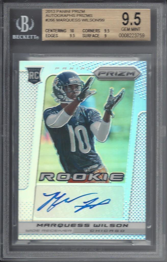 MARQUESS WILSON 2013 PANINI PRIZM REFRACTOR PRIZMS AUTO RC #D 81/99 BGS 9.5 10AU