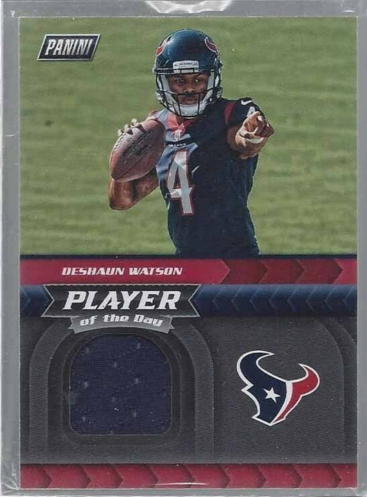 DESHAUN WATSON 2017 PANINI PLAYER OF THE DAY ROOKIE JERSEY RC