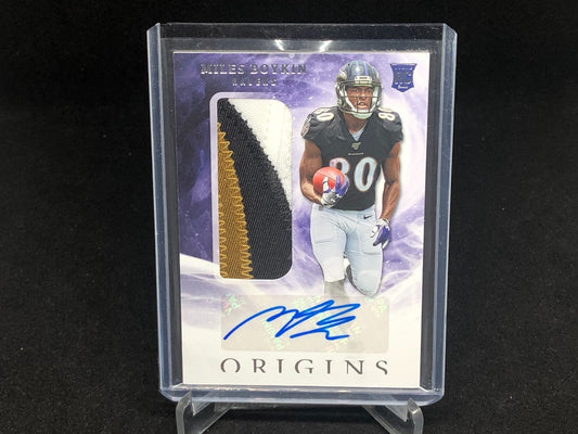 MILES BOYKIN 2019 PANINI ORIGINS 3 CLR PATCH AUTO RC # 134