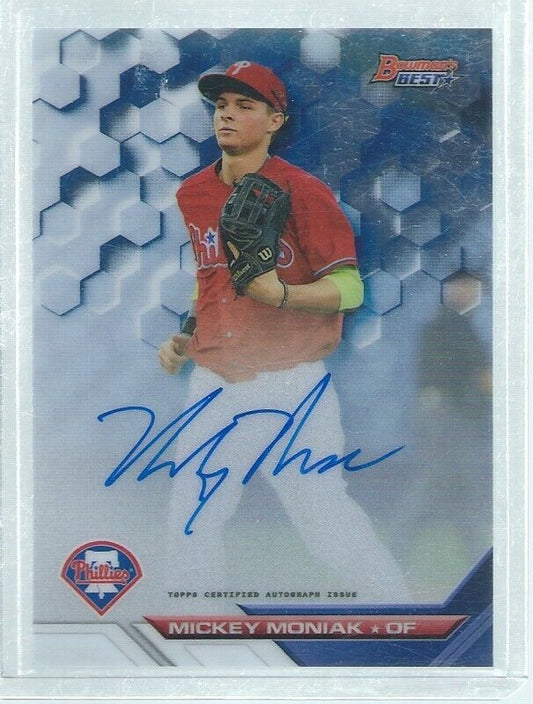 MICKEY MONIAK 2016 BOWMAN'S BEST ON CARD AUTO PROSPECT