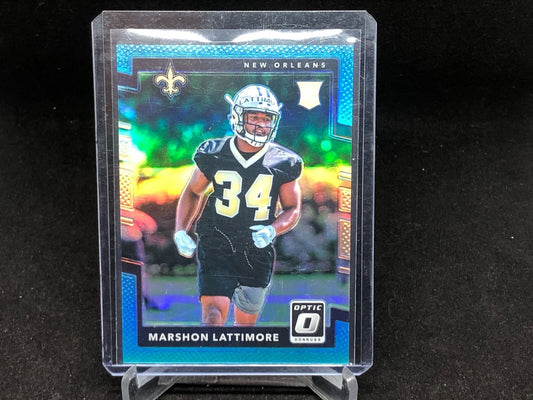 MARSHON LATTIMORE 2017 DONRUSS OPTIC LIGHT BLUE HOLO RC #D 199/299